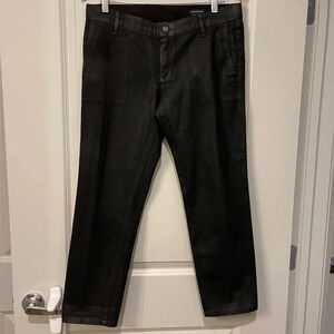 Club‎ Monaco Wax Coated Black Jeans size 8